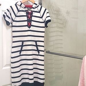 Ralph Lauren's Iconic Blue Stripes Dress with a Hood. Size M/M. Conditio…